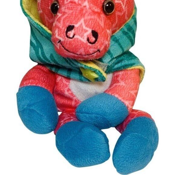 Snug Buddies Pink Blue Stars Plush Unicorn Stuffed Animal Lovey Blanket Toy 10” - Picture 3 of 7